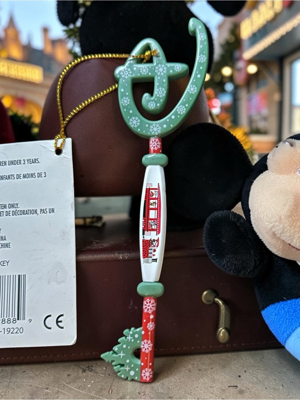 Disney Green and Red Holiday Key